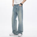 Men's Light Blue Bootcut Jeans – Loose Fit Flared Streetwear Denim