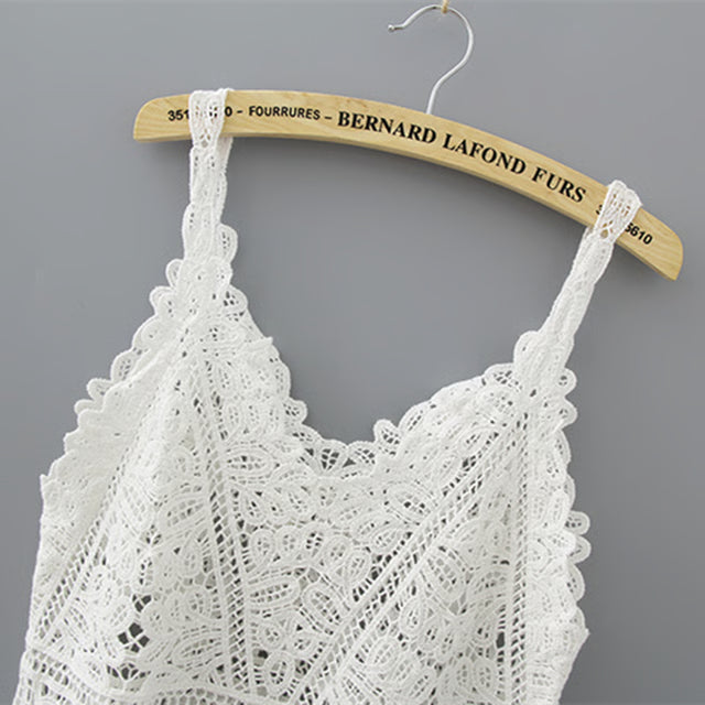 Boho Chic Cotton Crochet Backless Crop Tank Top