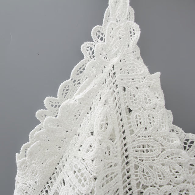 Boho Chic Cotton Crochet Backless Crop Tank Top