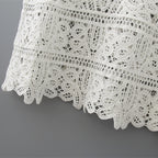 Boho Chic Cotton Crochet Backless Crop Tank Top