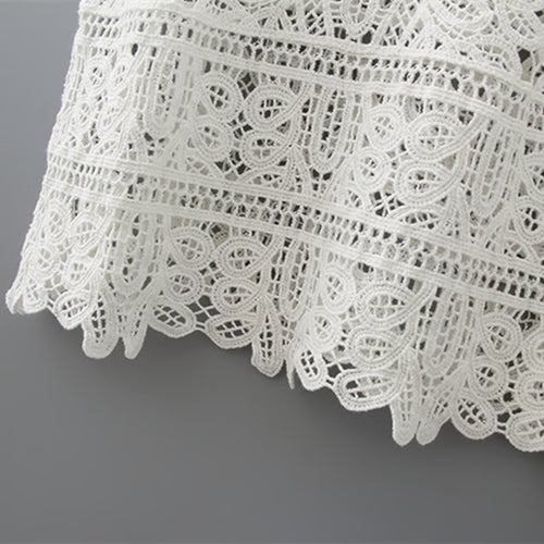 Boho Chic Cotton Crochet Backless Crop Tank Top