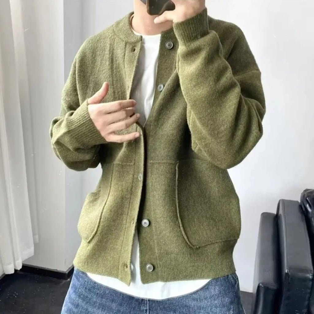 Men's Knitted Cardigan Sweater – Casual Autumn & Winter Layer